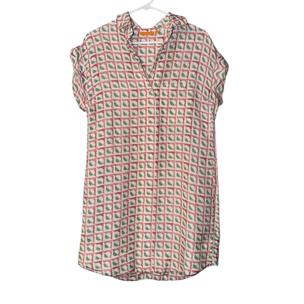 Oliphant Cirque Rose Shirt Dress Size S - Picture 2 of 6